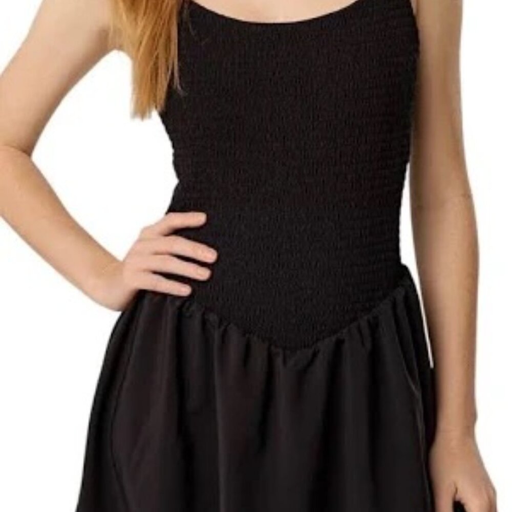 aerie Black Smocked Tank Dress - Picture 7 of 7